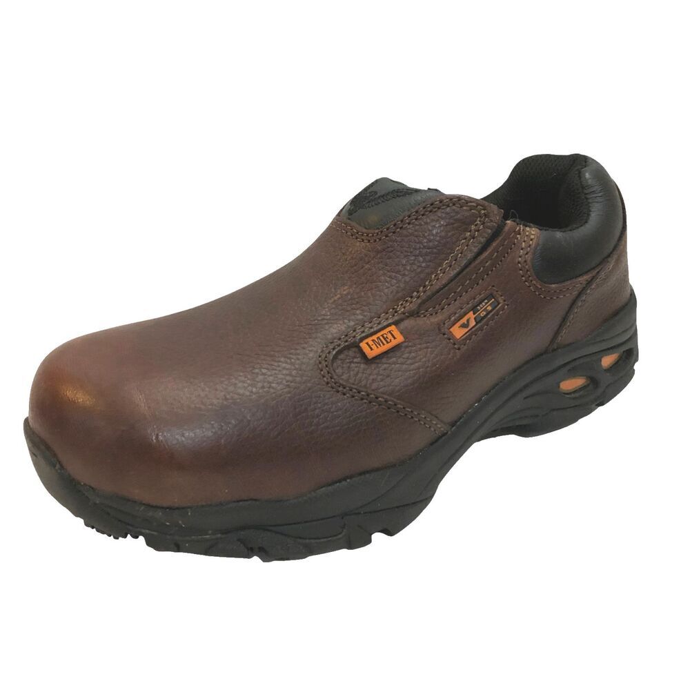 Thorogood Mens Size 6.5 Brown Slip On Safety Composite Toe Oxford Work Shoes